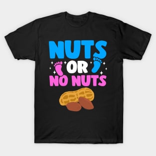 Funny Gender Reveal Nuts Or No Nuts Baby Party Gift T-Shirt